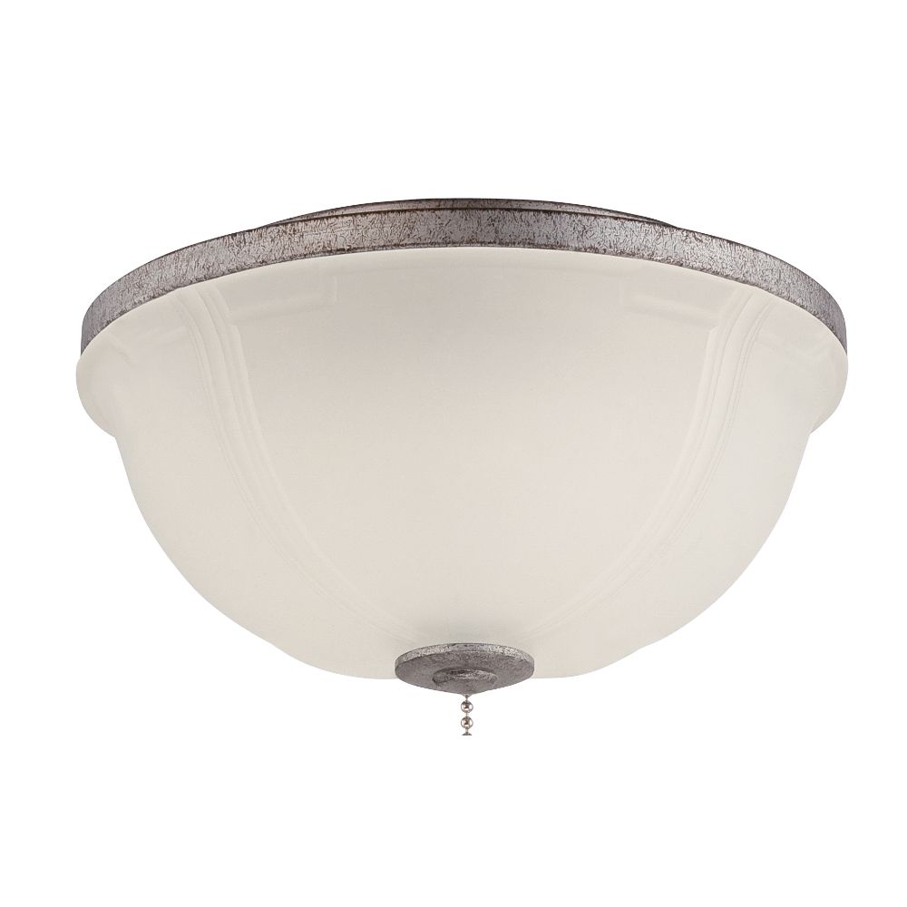 Craftmade WXLLK-TS-LED Wellington XL LED Bowl Light Kit in Tarnished Silver with White Frost Glass
